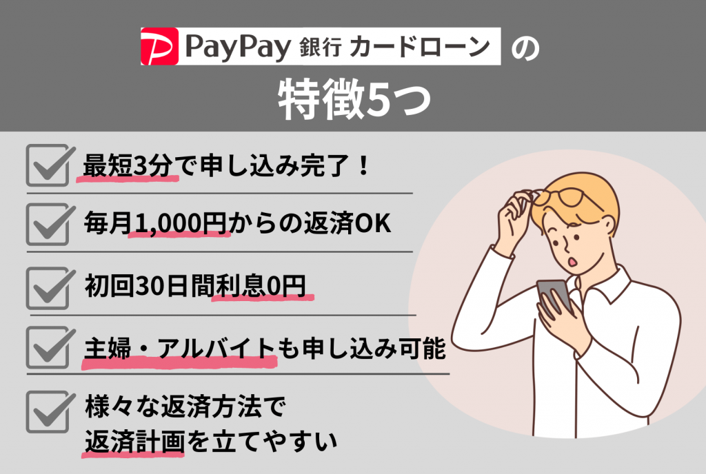 PayPay銀行カードローンの特徴5つ