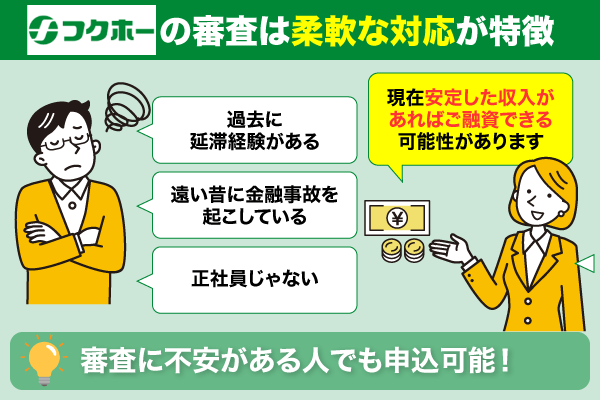 フクホーは柔軟な審査が可能