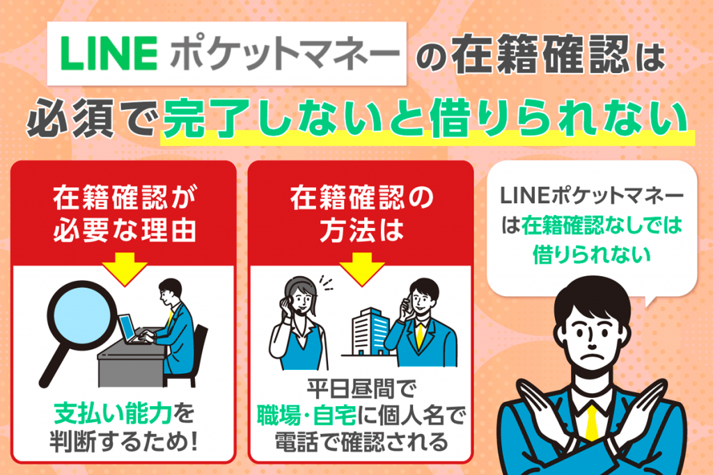 LINEポケットマネーの在籍確認は必須で完了しないと借りられない